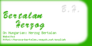 bertalan herzog business card